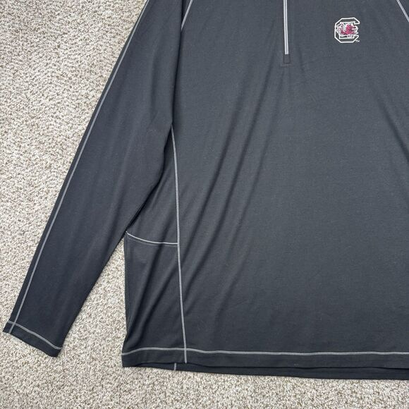South Carolina Gamecocks Sweatshirt Mens XXL Black 1/4 Zip Pullover Tommy Bahama - Picture 6 of 16
